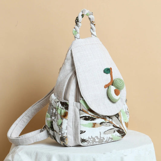Vintage Retro Backpack with Embroidery - Exclusive