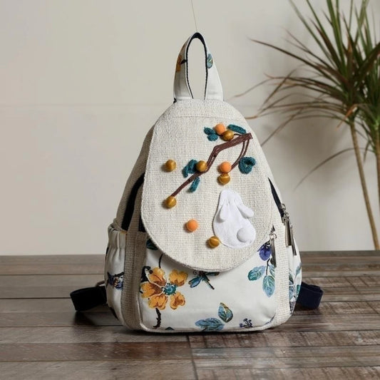 Floral Minimalist Design Backpack - Exclusive